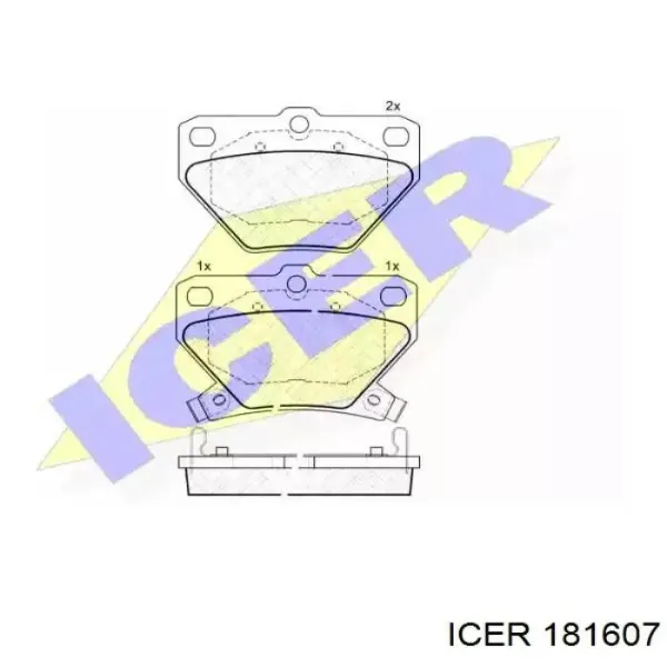 Задние тормозные колодки 181607 Icer