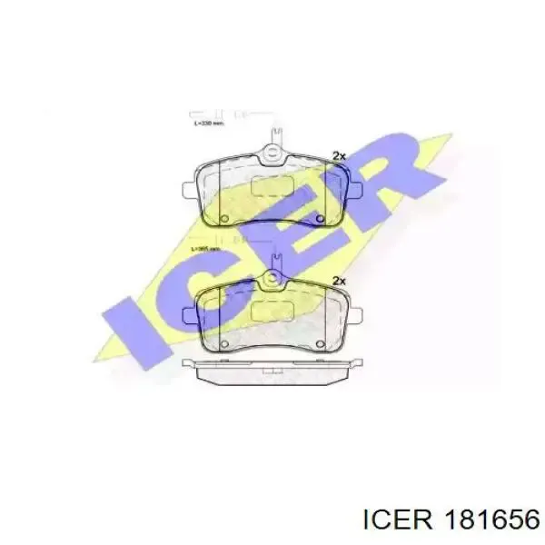 Передние тормозные колодки 181656 Icer