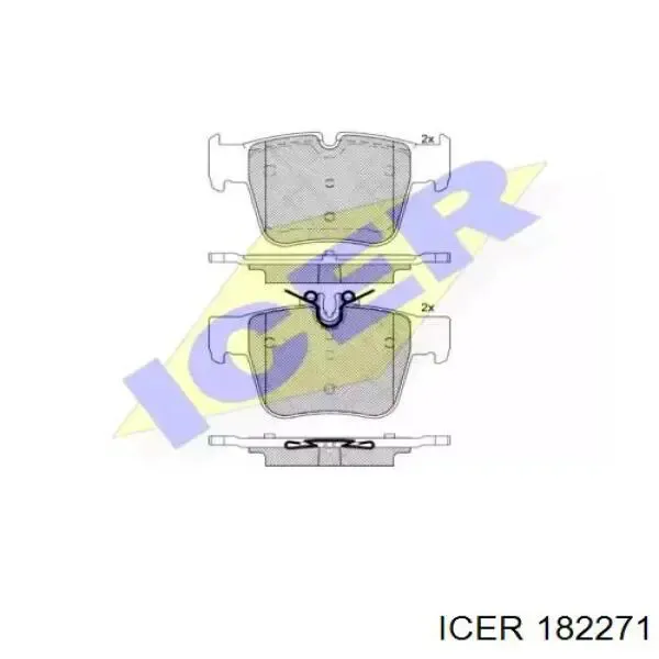 Задние тормозные колодки 182271 Icer