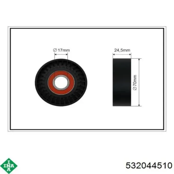 Натяжной ролик 532044510 INA