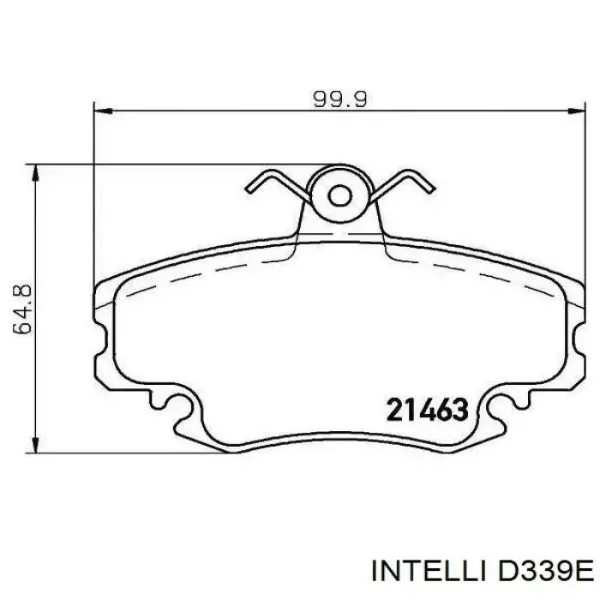 Передние тормозные колодки D339E Intelli
