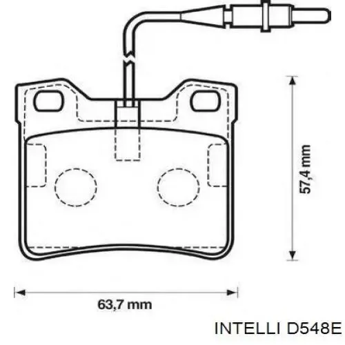 Задние тормозные колодки D548E Intelli