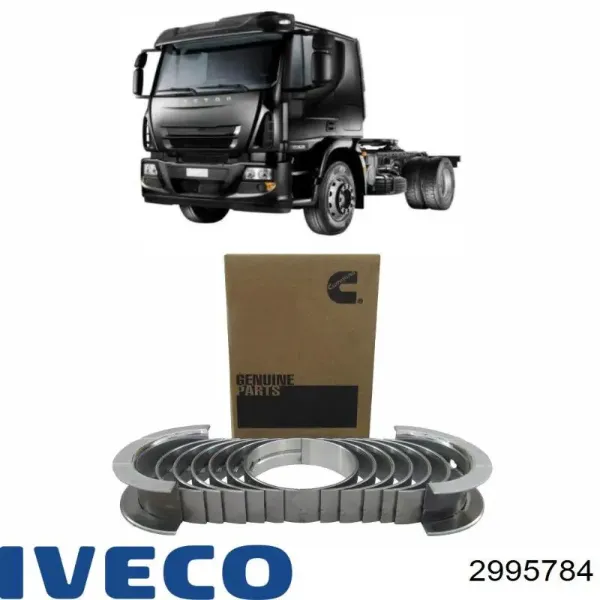Вкладыши коленвала коренные, комплект, стандарт (STD) 2995784 Iveco