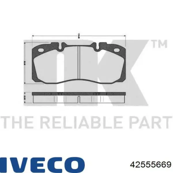 Колодки Iveco 42555669 цена, от