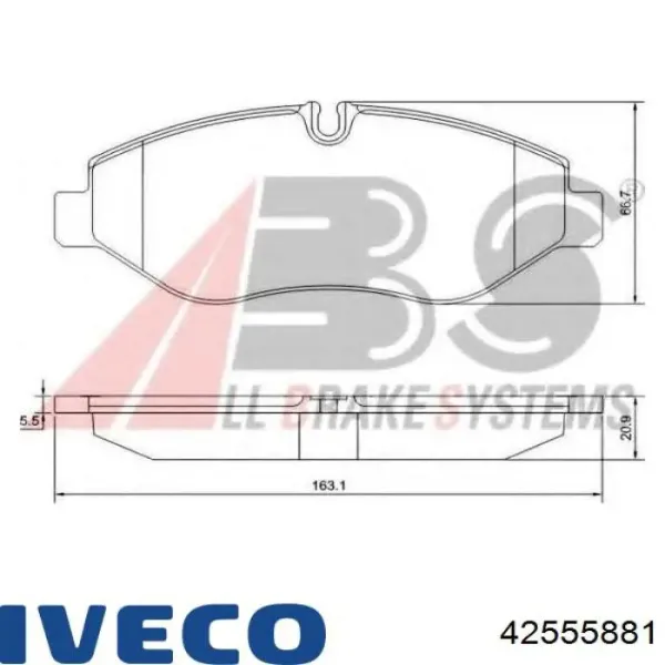 42555881 Iveco Колодки передние