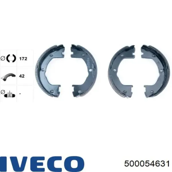 Задние барабанные колодки 500054631 Iveco