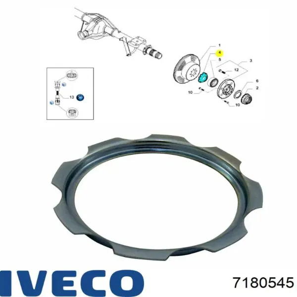 Заглушка ступицы 7180545 Iveco