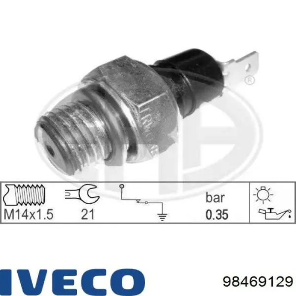 Датчик давления масла 98469129 Iveco