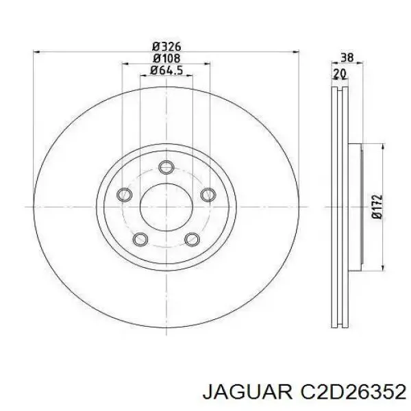 Тормозные диски C2D26352 Jaguar