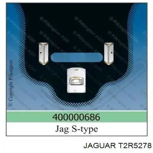 Лобовое стекло T2R5278 Jaguar