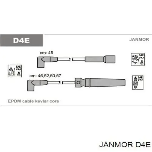 Высоковольтные провода D4E Janmor