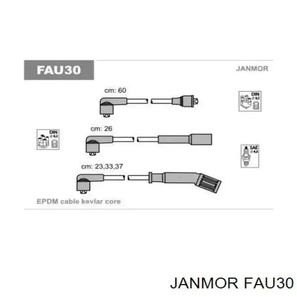 Высоковольтные провода FAU30 Janmor