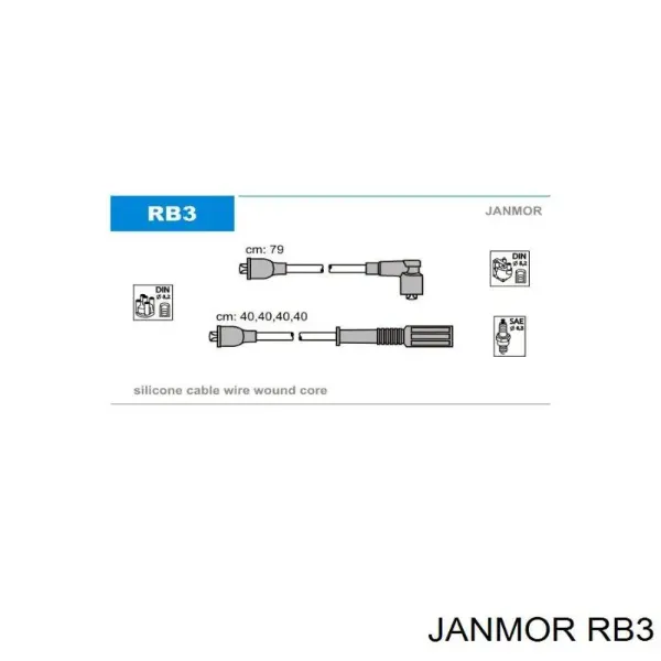 Высоковольтные провода RB3 Janmor