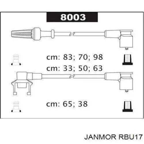 Высоковольтные провода RBU17 Janmor