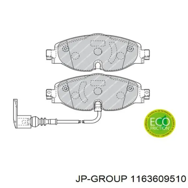 1163609510 JP Group Колодки передние