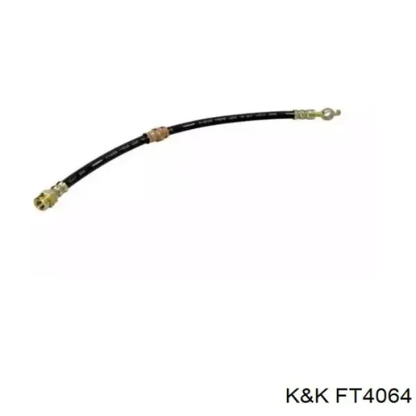 Шланг тормозной передний FT4064 K&K