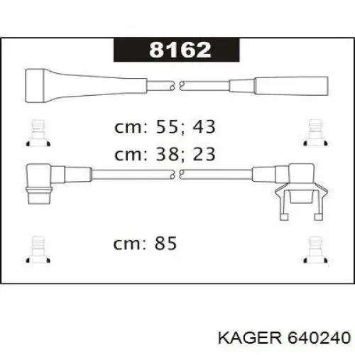 Высоковольтные провода 640240 Kager