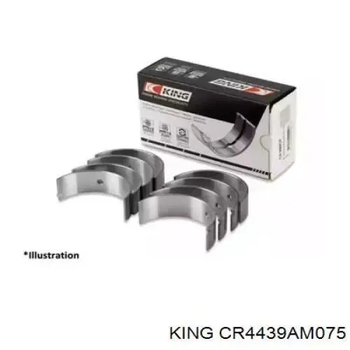 Вкладыши коленвала шатунные, комплект, 3-й ремонт (+0,75) CR4439AM075 King