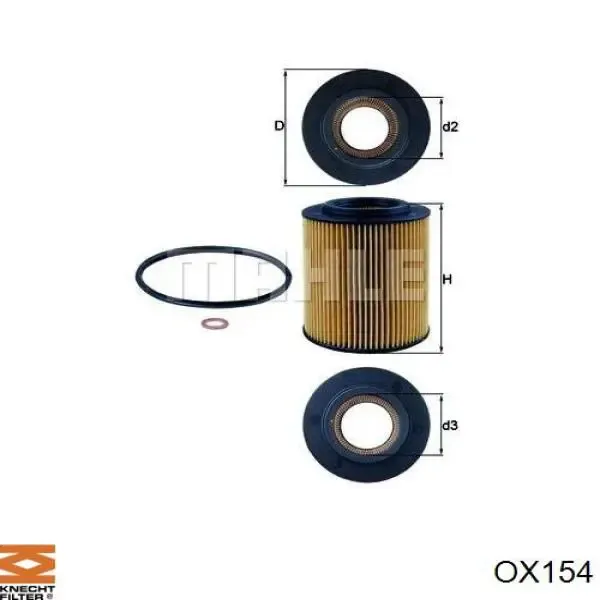 Масляный фильтр OX154 Knecht-Mahle