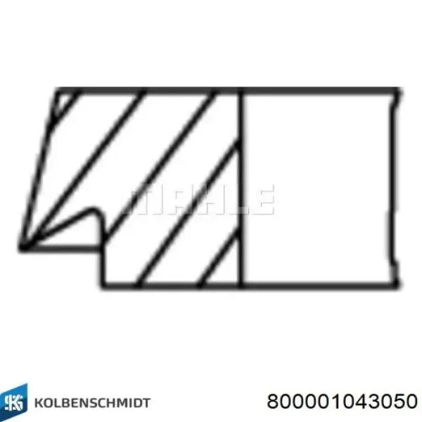 Кольца поршневые комплект на мотор, 2-й ремонт (+0,50) 800001043050 Kolbenschmidt