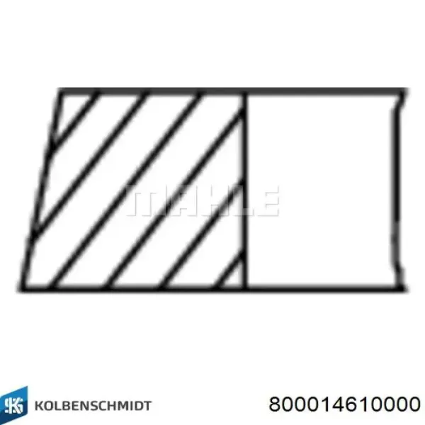 Комплект поршневых колец на 1 цилиндр, стандарт 020321082000 OE Germany