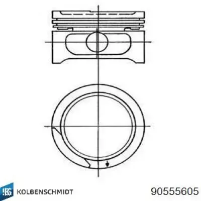 Поршень на 1 цилиндр 110800 Mahle Original