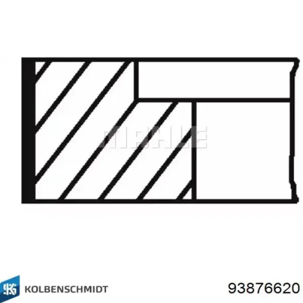 Поршень на 1 цилиндр, 2-й ремонт 347802 Mahle Original