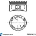 Поршень на 1 цилиндр, 2-й ремонт KOLBENSCHMIDT 99909620