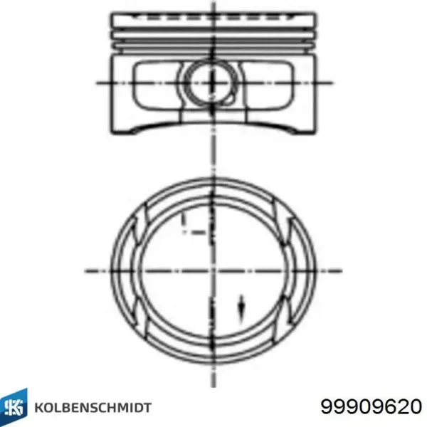 Поршень на 1 цилиндр, 2-й ремонт 306401 Mahle Original