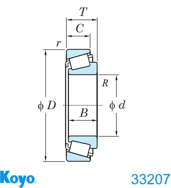 Подшипник ступицы 33207 Koyo