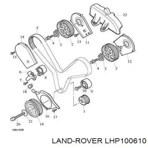Натяжитель ремня ГРМ LHP100610 Land Rover