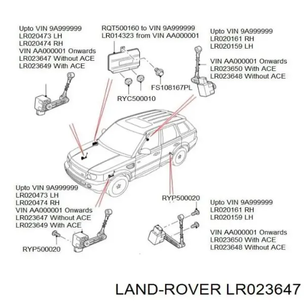 Датчик положения кузова AH323C097AC Land Rover