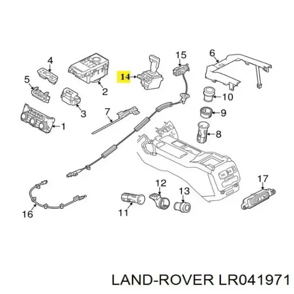 Кулиса переключения передач LR041971 Land Rover