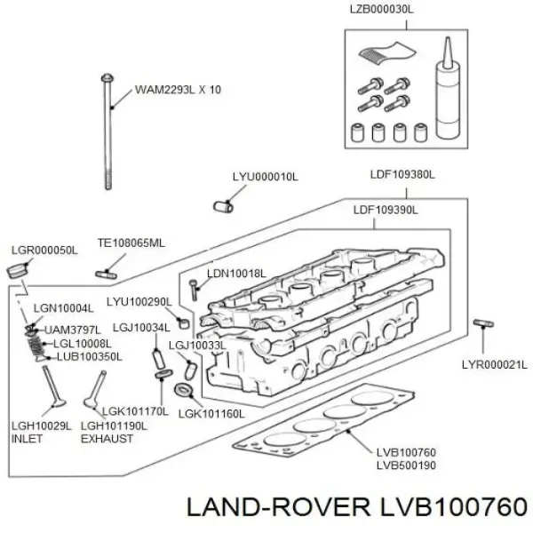 Прокладка ГБЦ Britpart LVB500190 цена, от