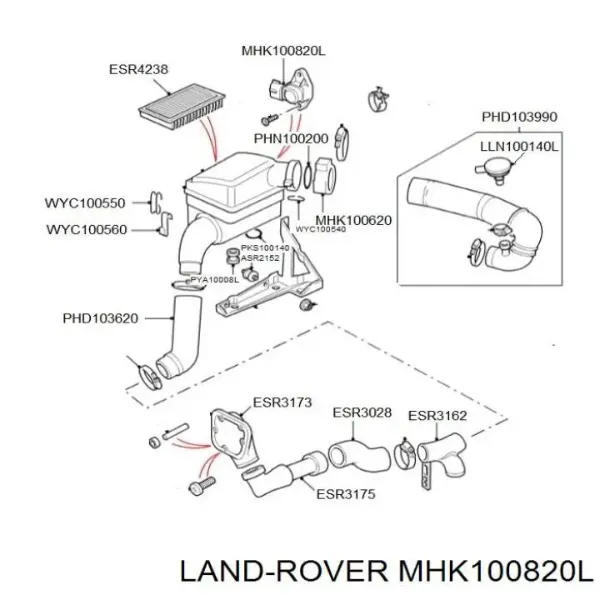 Датчик абсолютного давления MHK100820L Land Rover