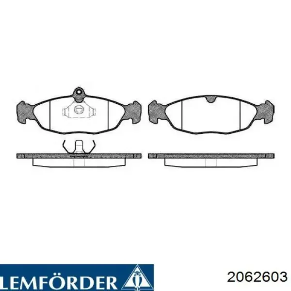 Передние тормозные колодки 2062603 Lemforder