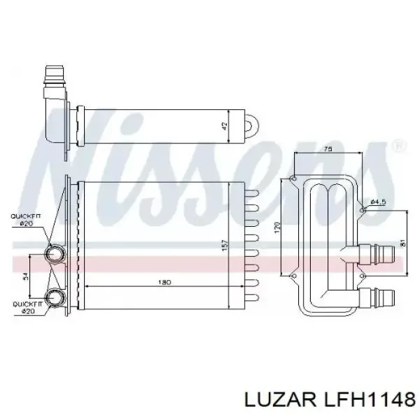 Вентилятор печки LFH1148 Luzar