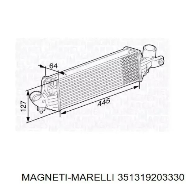 Интеркулер 351319203330 Magneti Marelli