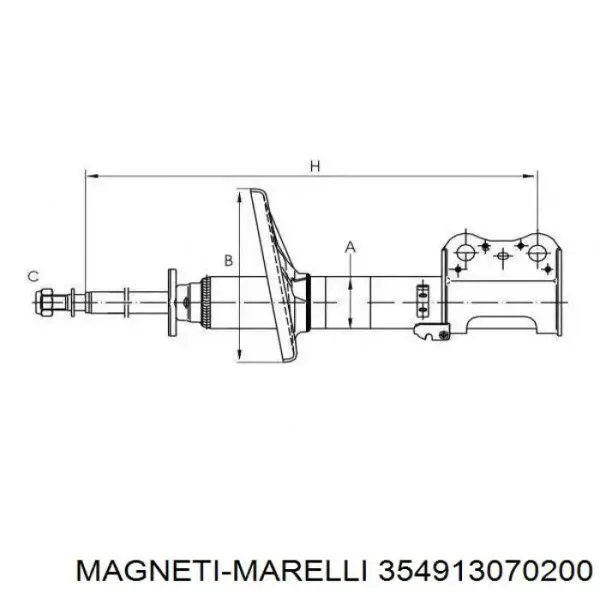 Амортизатор передний левый 354913070200 Magneti Marelli