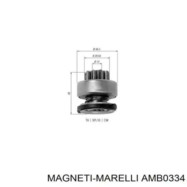 Бендикс стартера AMB0334 Magneti Marelli