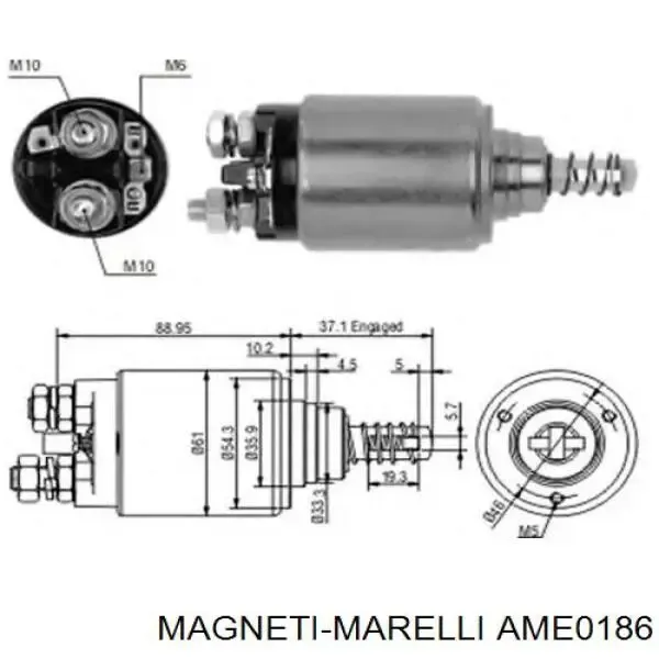 Втягивающее реле стартера AME0186 Magneti Marelli