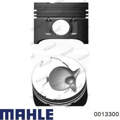 Поршень на 1 цилиндр 0013300 Mahle Original