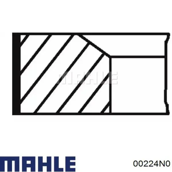 Комплект поршневых колец на 1 цилиндр, стандарт 00224N0 Mahle Original