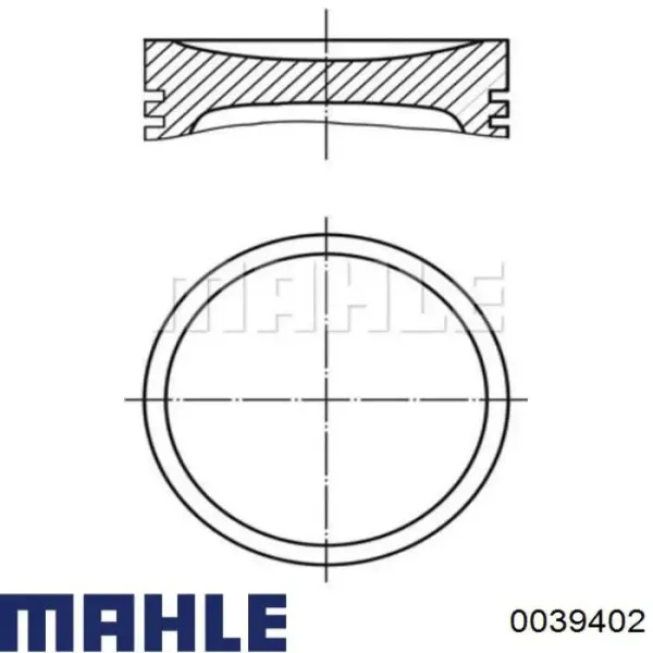 Поршень на 1 цилиндр, 2-й ремонт 0039402 Mahle Original