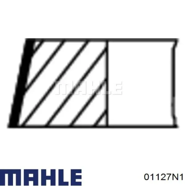 Комплект поршневых колец на 1 цилиндр, 2-й ремонт (+0,50) 01127N1 Mahle Original