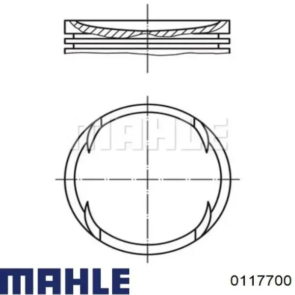 Поршень в комплекте на 1 цилиндр, STD на ВАЗ 2112  