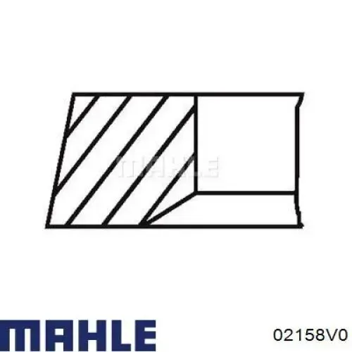 Комплект поршневых колец на 1 цилиндр, стандарт 02158V0 Mahle Original
