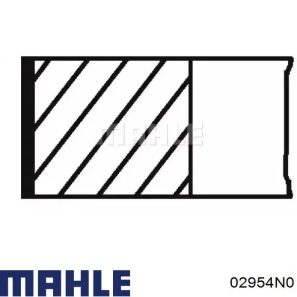 Комплект поршневых колец на 1 цилиндр, стандарт 02954N0 Mahle Original