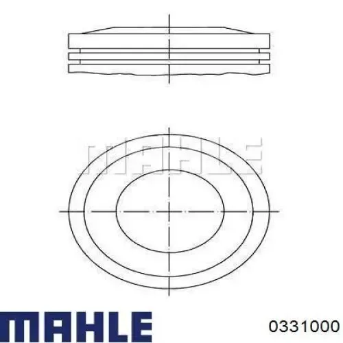 Поршень на 1 цилиндр 0331000 Mahle Original