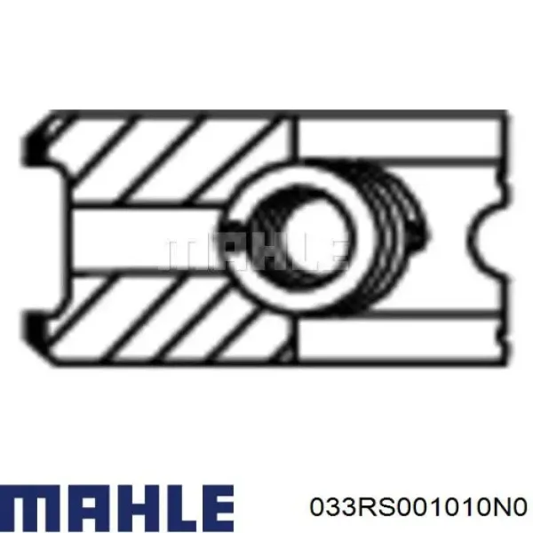 Комплект поршневых колец на 1 цилиндр, стандарт 033RS001010N0 Mahle Original
